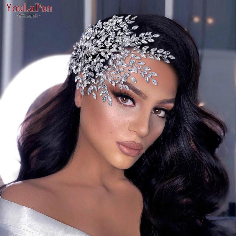 YouLaPan Shiny Wedding Bridal Headband Rhinestone Bridesmaid Headwear Women Fashion Hair Accessories Handmade Headpiece HP438 - CRAVO ROSE