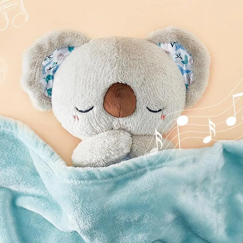 Kawaii Koala Brinquedo de Pelúcia Musical Calmante Bebê Companheiro de Dormir Boneca de Som e Luz Movimento de Respiração Brinquedos de Urso Koala Presentes