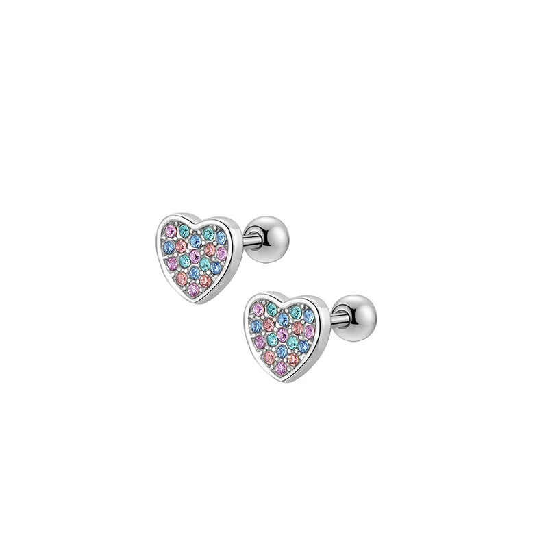 1/ 6 pares de brincos hipoalergênicos com rosca para mulheres e meninas, conjunto de brincos de aço inoxidável 316L com fecho de zircônia cúbica, 20g