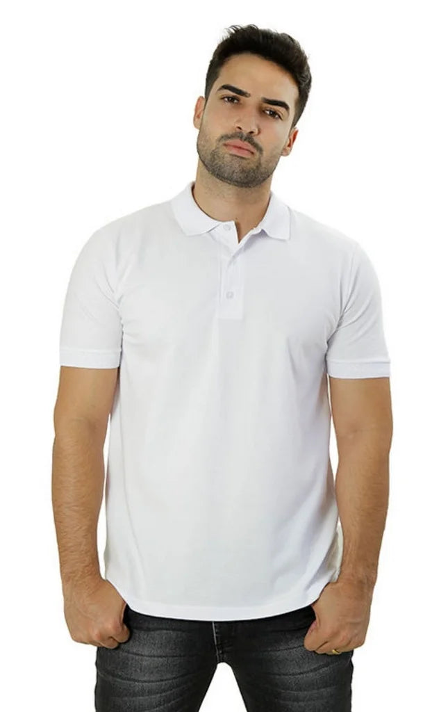 Piquet Elastano Pima White Men's Polo Ixoria Shirt