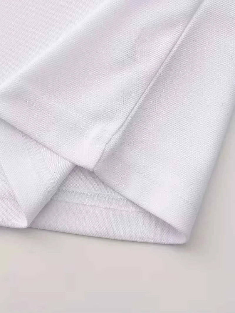 Summer Men's Casual Sleeveless Polo Shirt Golf Embroidery Stand Collar Button Tank Top for Sports