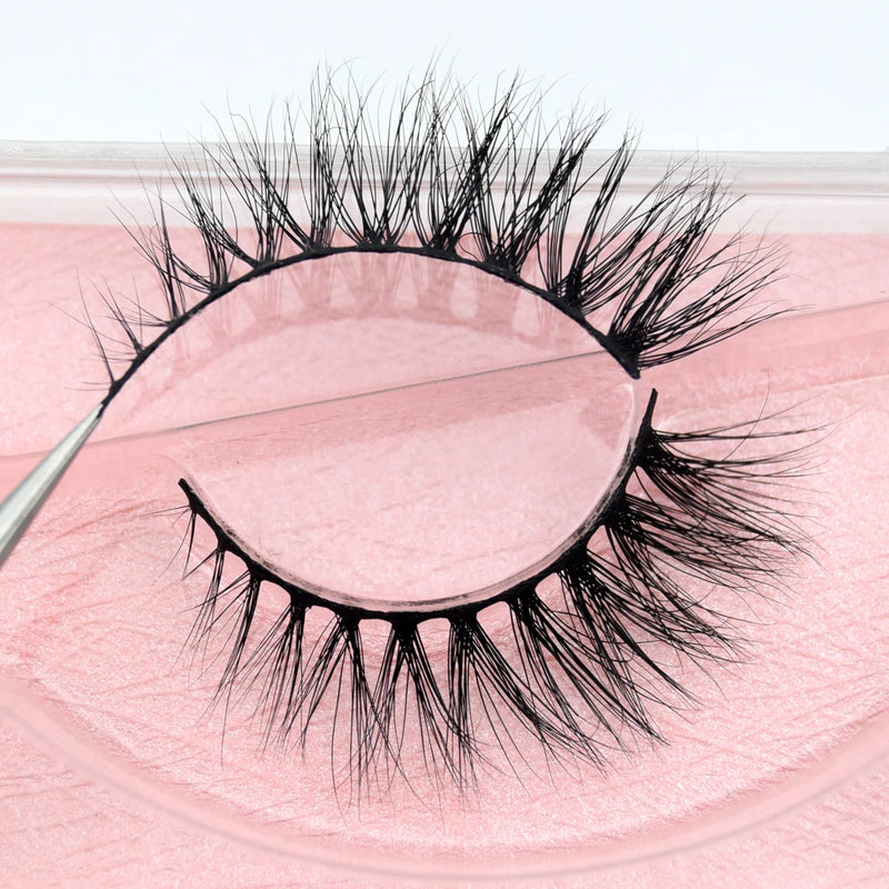 Cílios Visofree Mink Cílios Transparentes Cílios Postiços Transparentes Cílios Postiços Feitos à Mão Cílios Dramáticos Cílios Superiores