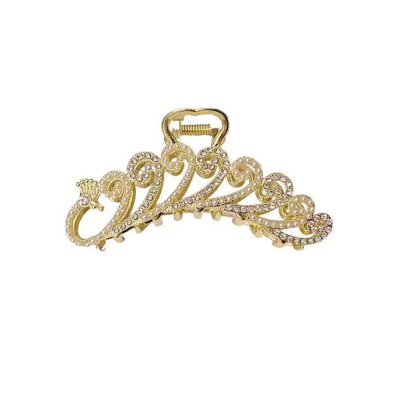 2025 Must-Have! Elegant Gold Hollow Geometric Hair Claw, Vintage Women's Hair Clip, Headband Hairpin & Crab Hair Accessory