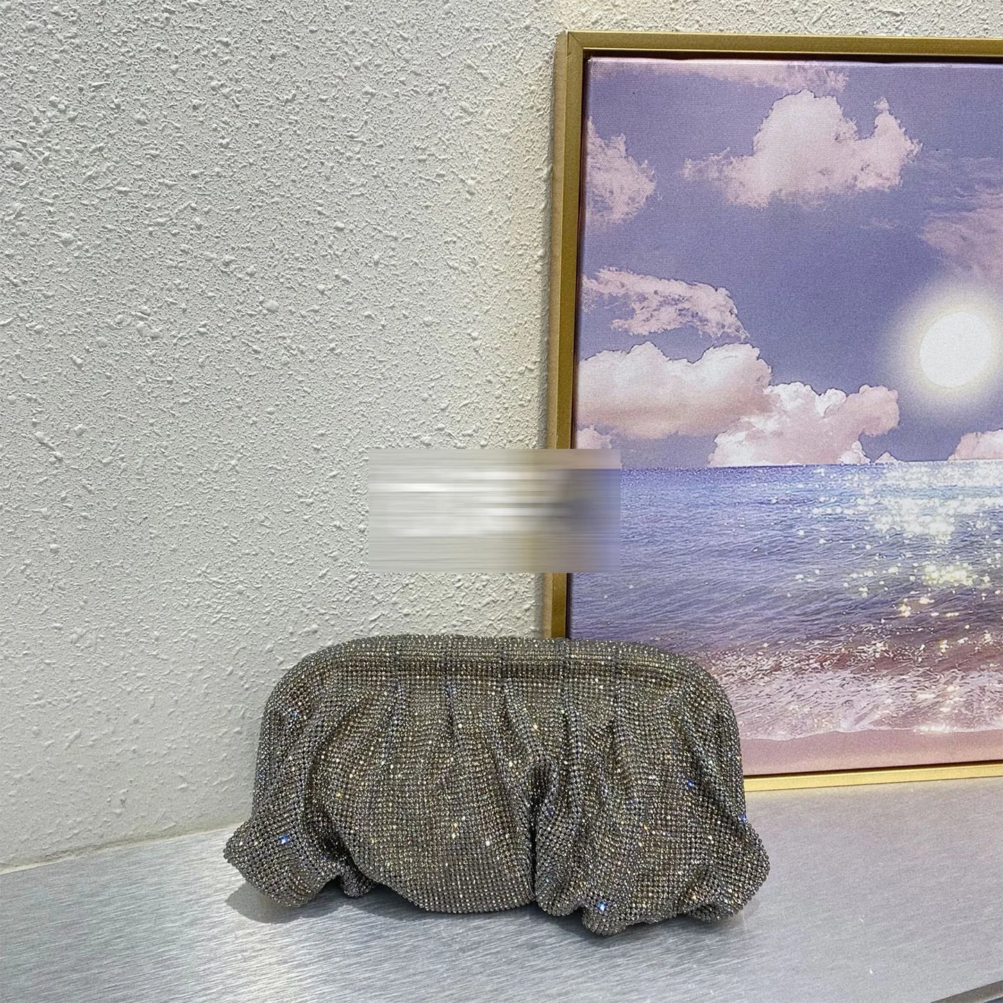 Handmade Strass Evening Clutch Bags com Punho Brilhante, Novas Dobras Bolsas, Handmade Bolsas, Designer De Luxo, Festa De Casamento, Alta Qualidade - CRAVO ROSE