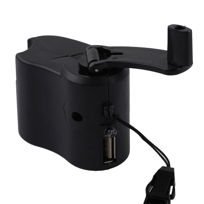 Carregador de manivela USB 1 peça, gerador manual, dínamo móvel, carregador de emergência, ferramenta portátil para atividades ao ar livre