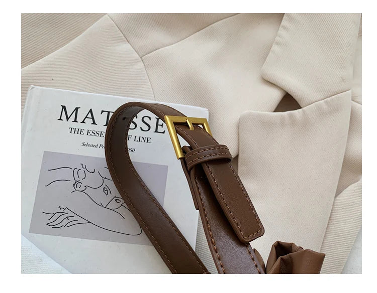 Vintage PU Leather Mini Crossbody Bag Women Autumn Fashion Commuter Handbags 2024 New Solid Color Lady Square Pack