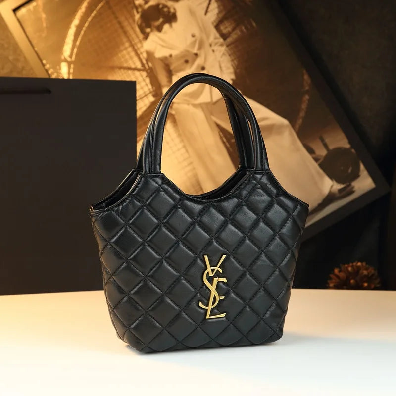 Bolsa tote de couro genuíno elegante para mulheres, leve, grande capacidade, com inserção organizadora, moda, trabalho, viagem, bolsa de ombro - CRAVO ROSE