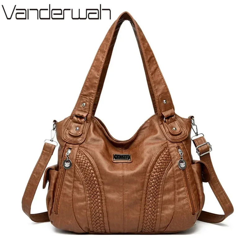 High Quality Soft Leather Large Capacity Women Tote Bags Luxury Shoulder Crossbody Bag for Women 2024 Female Handbags Purse Sac