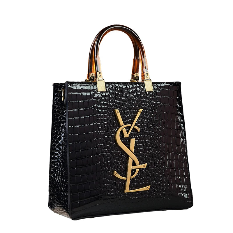 Genuine Leather Women Handbags Alligator Pattern Large Capacity Tote Bag Fashion Mother Bag 2025 New All-match Portable Bags