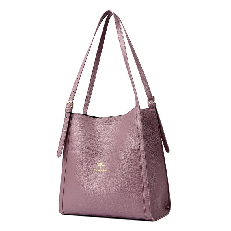 Bolsa de ombro feminina de couro de luxo, bolsa tiracolo fashion com axilas, bolsa carteiro para compras, bolsa grande de capacidade
