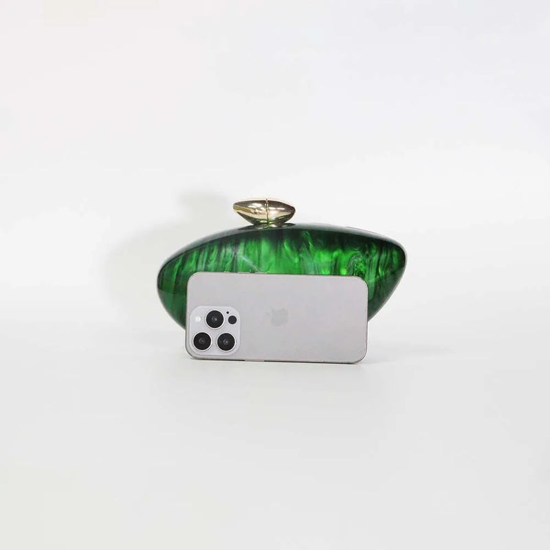 Shell Brand Pearl Brown Marble Acrylic Box Clutches Evening Bag Wedding Party  Female Mini Purse Evening Female Bridal Handbag