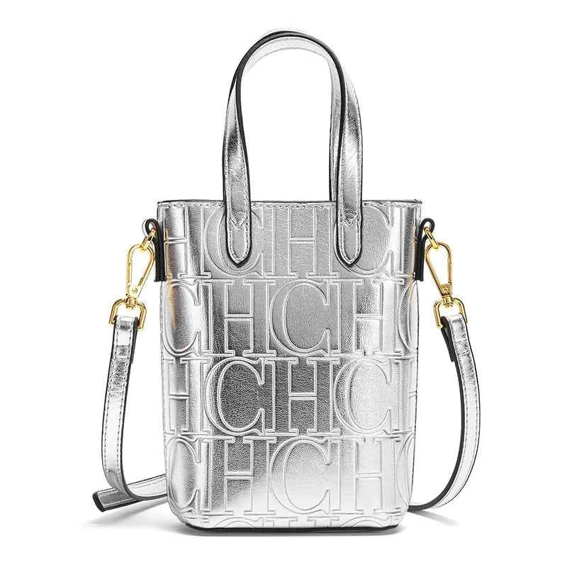 CHCH Women's Phone Bag 2025 New Black Simple Texture Women's Crossbody Bag Wallet