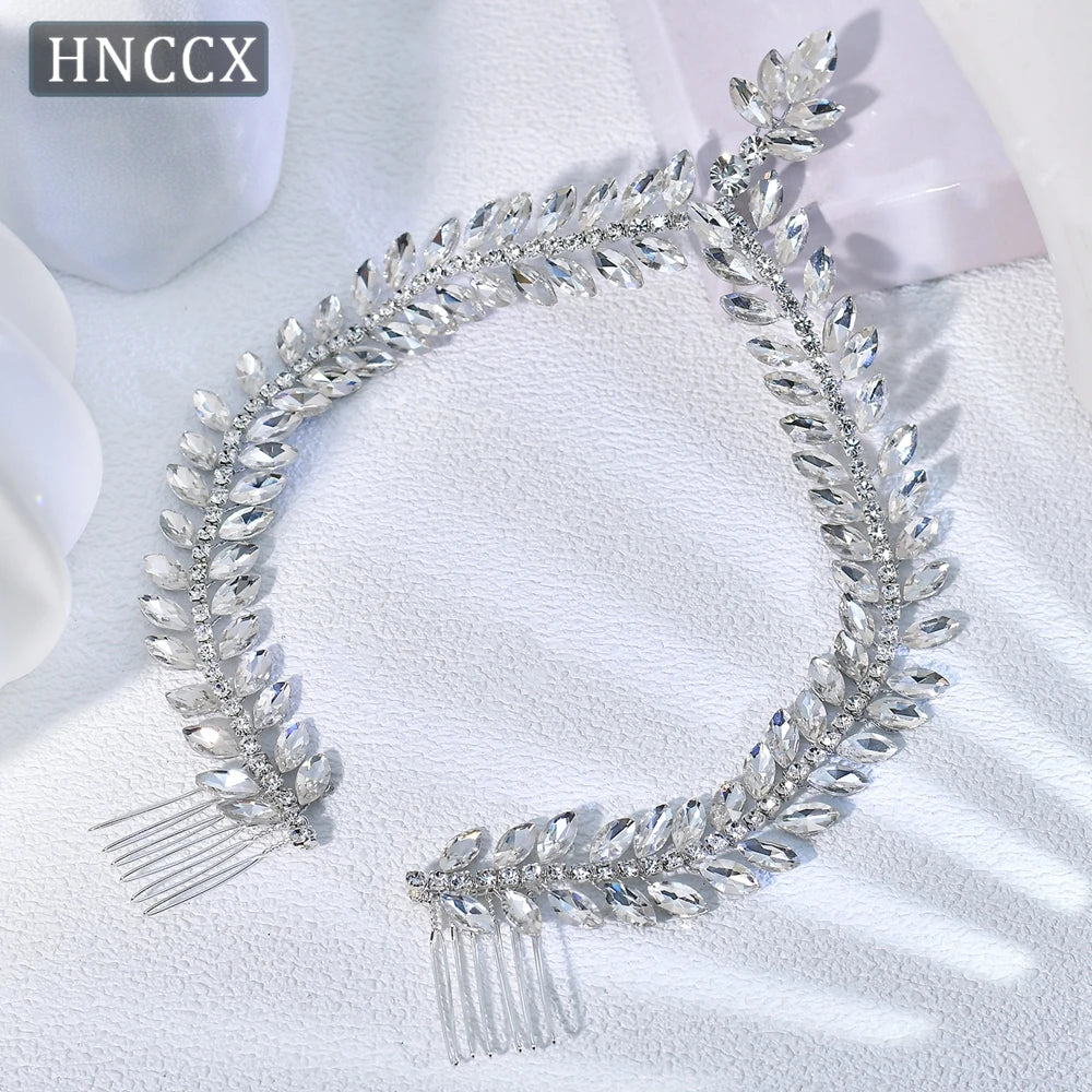 YouLaPan Crystal Forehead Headband for Women Brides Headpiece Party Wedding Hair Accessories Jewelry Bridal Headdress HP529