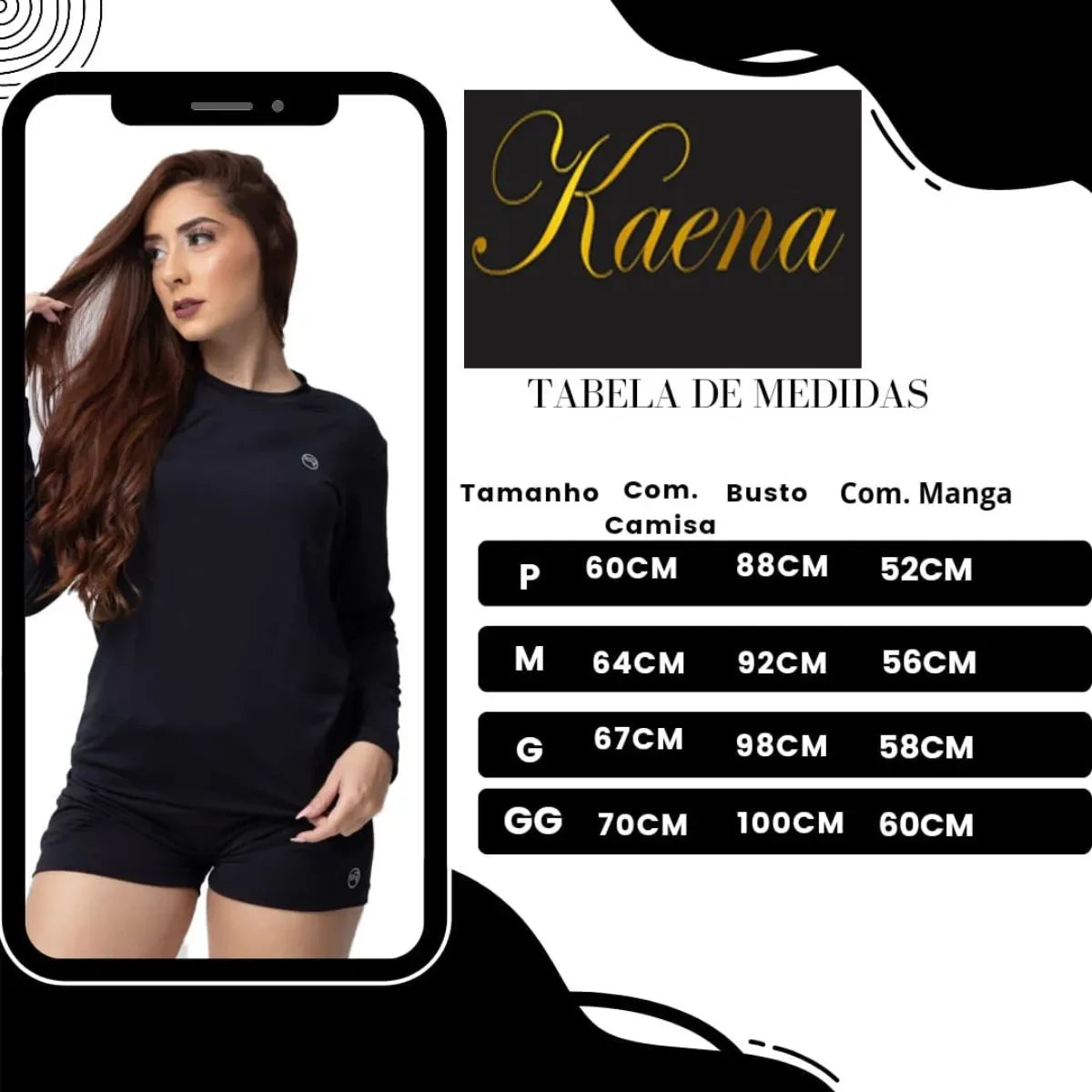 Blusa térmica feminina Segunda pele Proteção UV 02