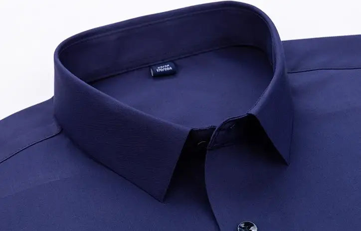 New Quality Anti-Wrinkle Men Shirt Long Sleeves Dress Shirts For Men Slim Fit Camisa Social Business White Office Shirt M-5XL