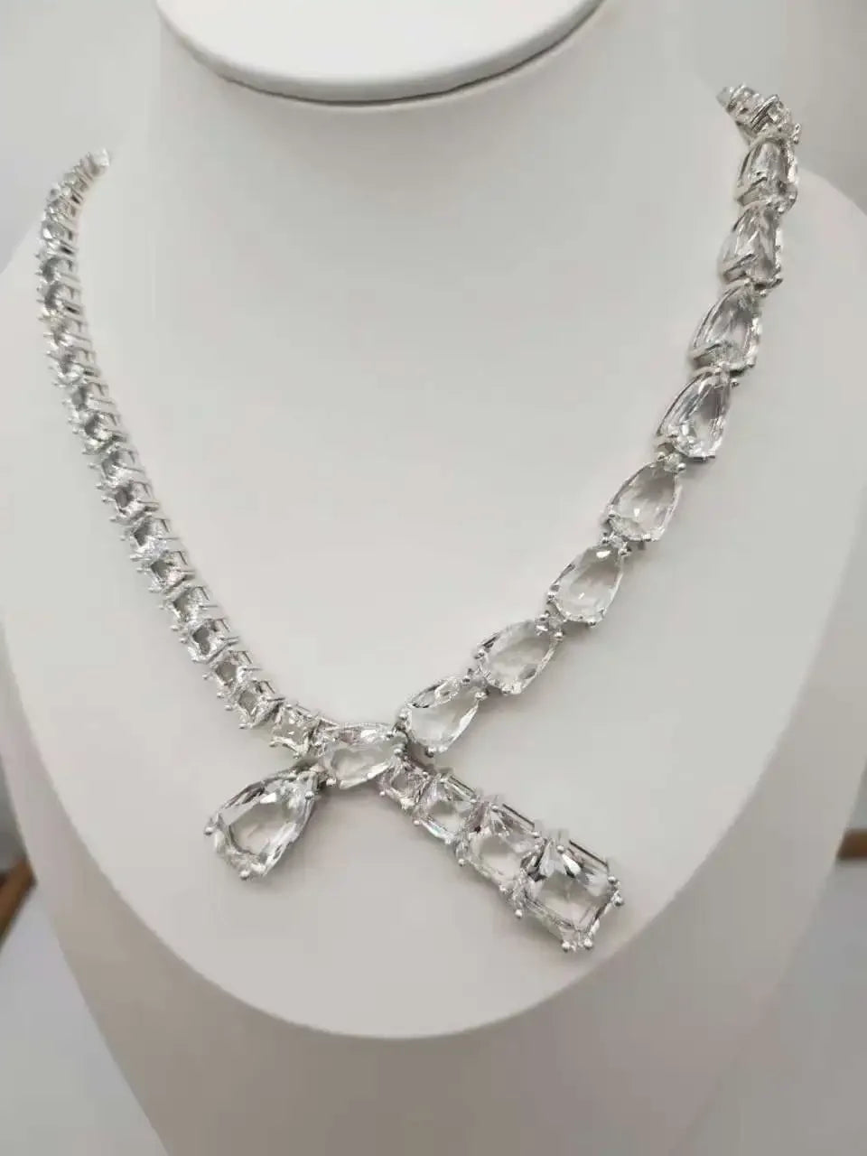 2026 New Women's White Crystal High Jewelry Set Necklace, Earrings, Bracelets, Rings Best Wedding Party Accessories