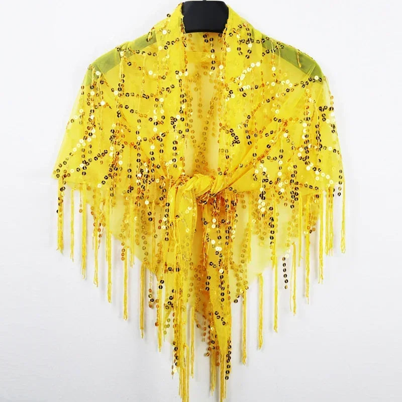 Summer Sequins Tassels Poncho Women Coat Party Outfits Cape Mesh Jacket Ladies Cloak Shawls Casaco Outerwear Wraps Woman Clothes