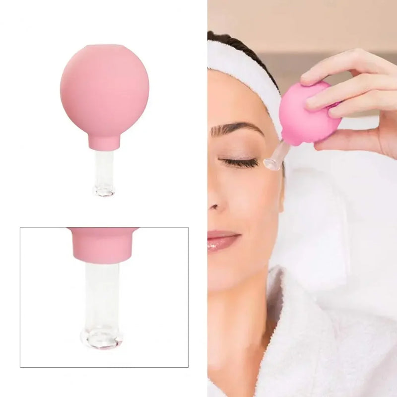 Ventosa de vidro com ventosa para massagem facial, ventosa para acupuntura facial, ventosa para emagrecimento, queima de gordura, cuidados com a saúde, ventosa facial