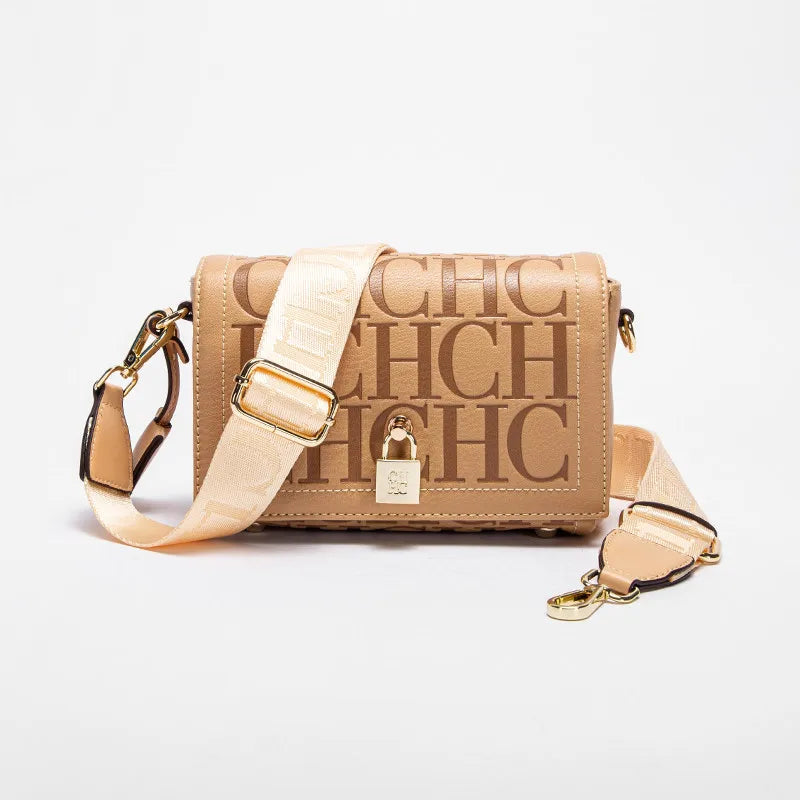 CH Fashion Design Model Metal Accessories Buckle Women's Shoulder Bag Luxury Brand 2024 Fashion Solid Colour Printed Head Bag