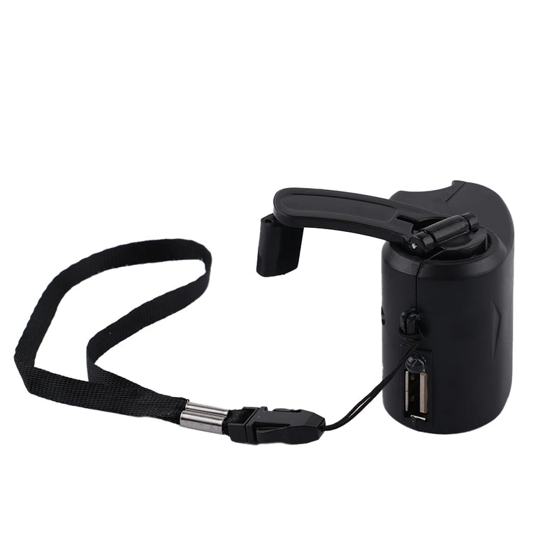 Carregador de manivela USB 1 peça, gerador manual, dínamo móvel, carregador de emergência, ferramenta portátil para atividades ao ar livre