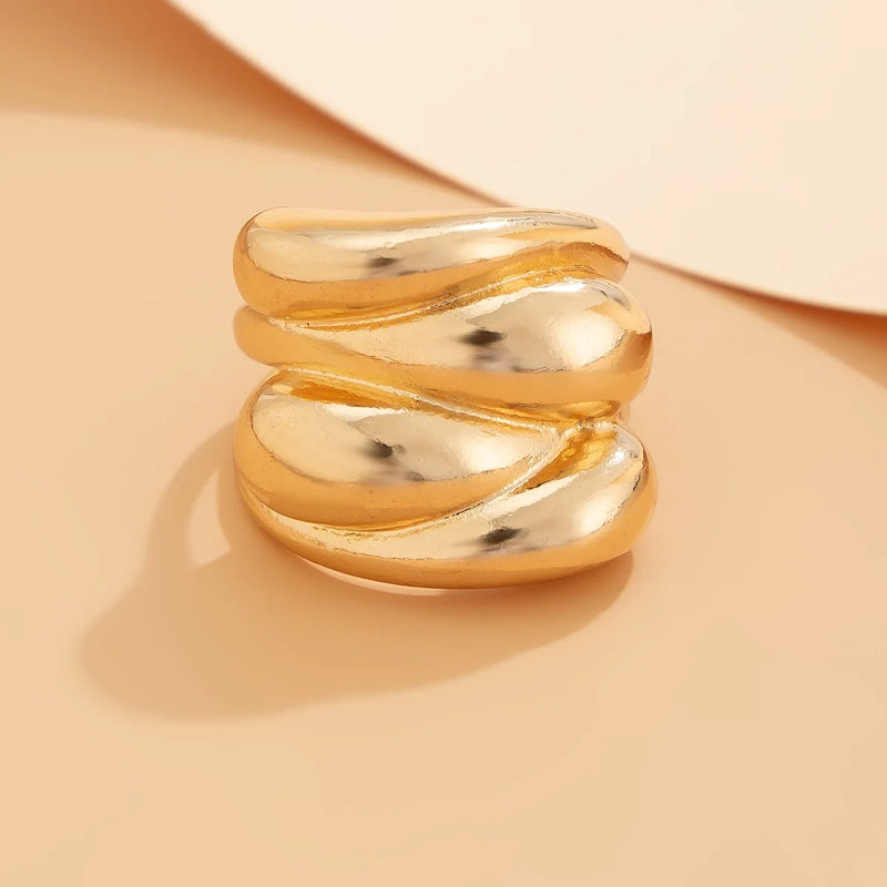 DIEZI Exaggerated Gold Silver Color Bangles Vintage Punk Irregular Geometric Bangles For Women Bracelets Men Accessories Jewelry