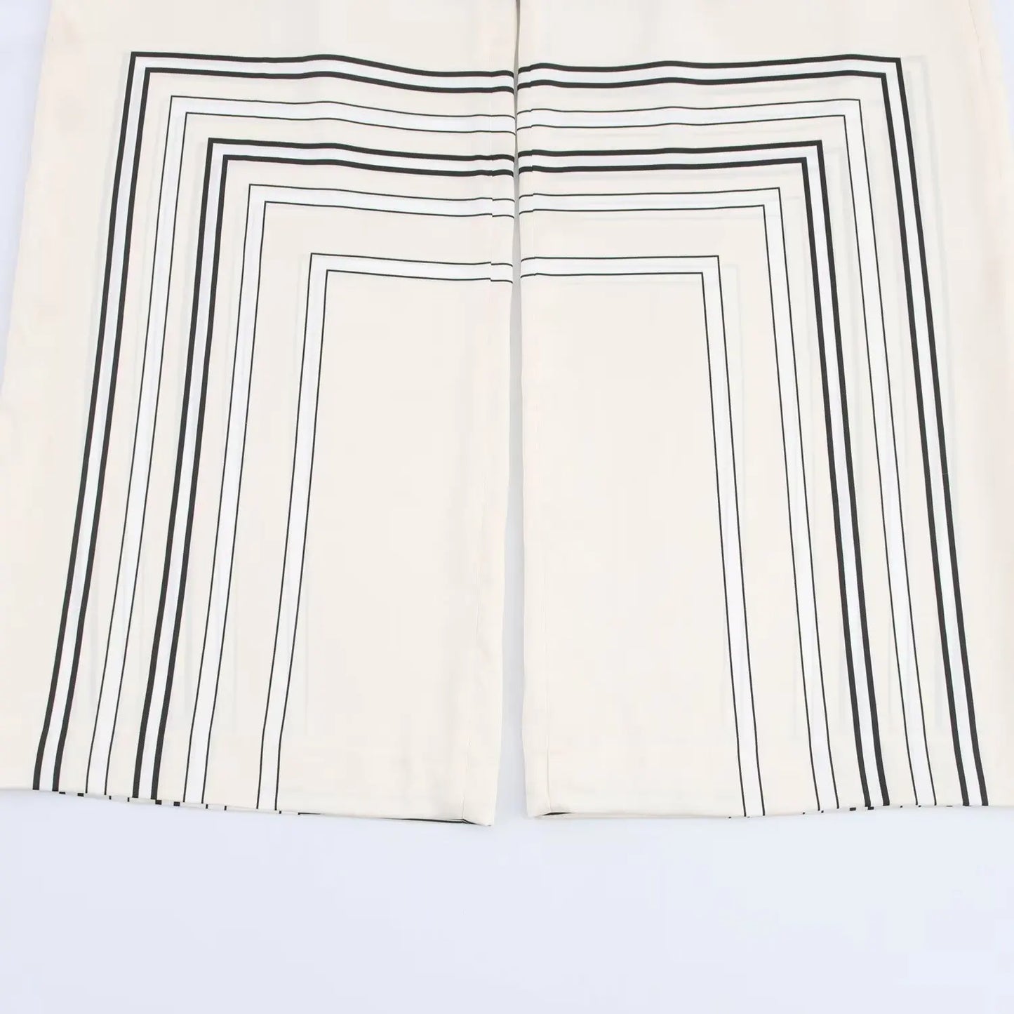 HH 2025 Women Trouser Suit Turn-down Collar Long Sleeve Single-breasted Slim Print Shirt+High Waist Zipper Loose Long Pants