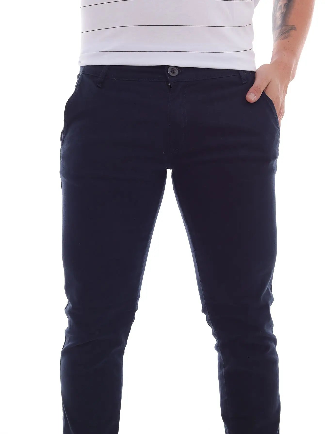 Calças esportivas Taree na cor azul marinho Calças sociais elegantes