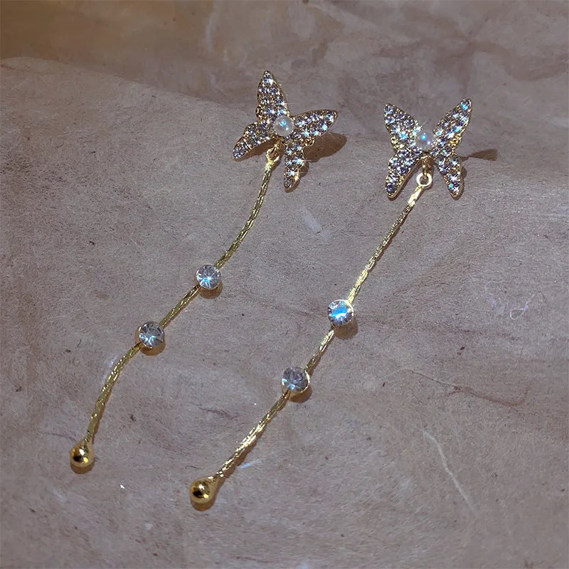Vintage Red Heart Crystal Earrings For Women Cross Pendant Rhinestone Dangle Earring Jewelry Party Anniversary Gift Pendientes