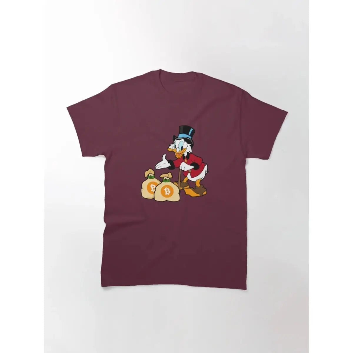 Men's Scrooge Save Bitcoin Investor T-shirt Premium Casual T-shirt