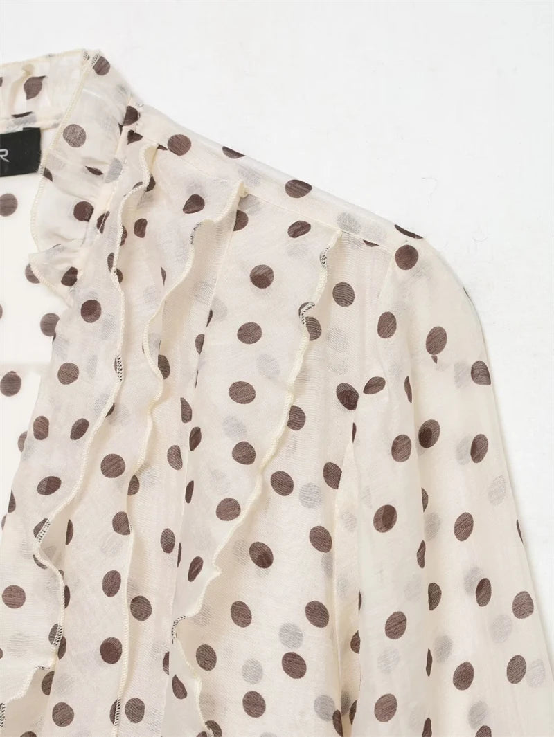Women Shirt 2025 New Fashion Autumn Long Sleeve Layered Decorative Blouse for Women Casual Chic V-neck Ladies Top
