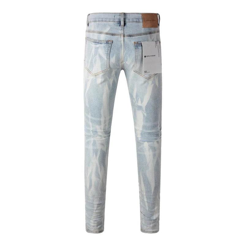 Calças jeans slim Fit, Tie-dye, Lavado, Desgastado, Personalizado - CRAVO ROSE