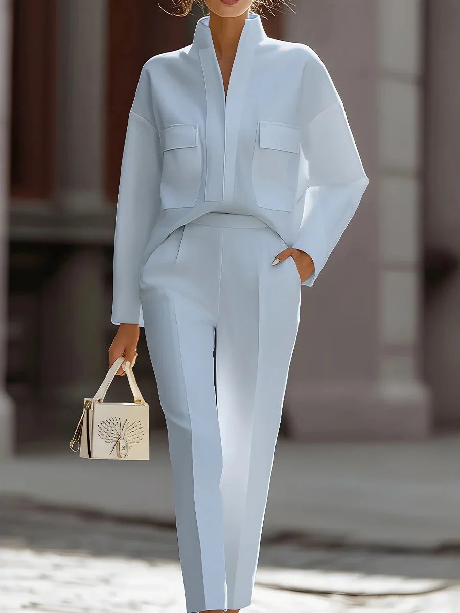 2026 Spring Urban Commute New Style Fashion Elegant Versatile Long Sleeve Lapel Pocket Women Casual Suit