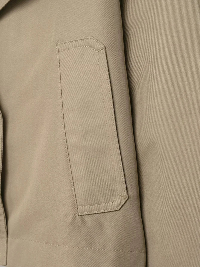 Women's Fashion Double Breasted Short Trench Coat Turn-down Collar Long Sleeve Coats Vintage Female Outerwear Chic Tops