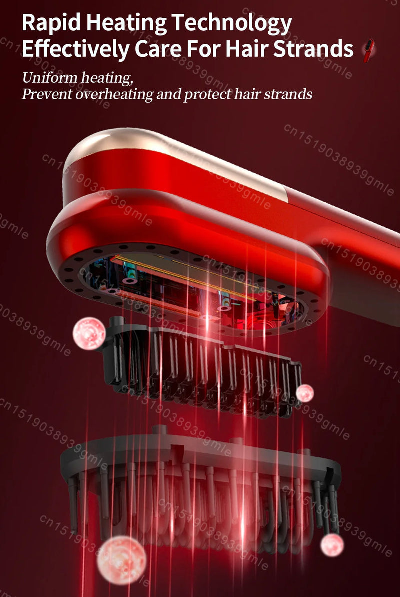 Massageador de couro cabeludo com terapia de luz vermelha, escova de luz vermelha, pente elétrico para massagem do couro cabeludo, ferramenta anti-queda de cabelo, escova de cabelo infravermelha
