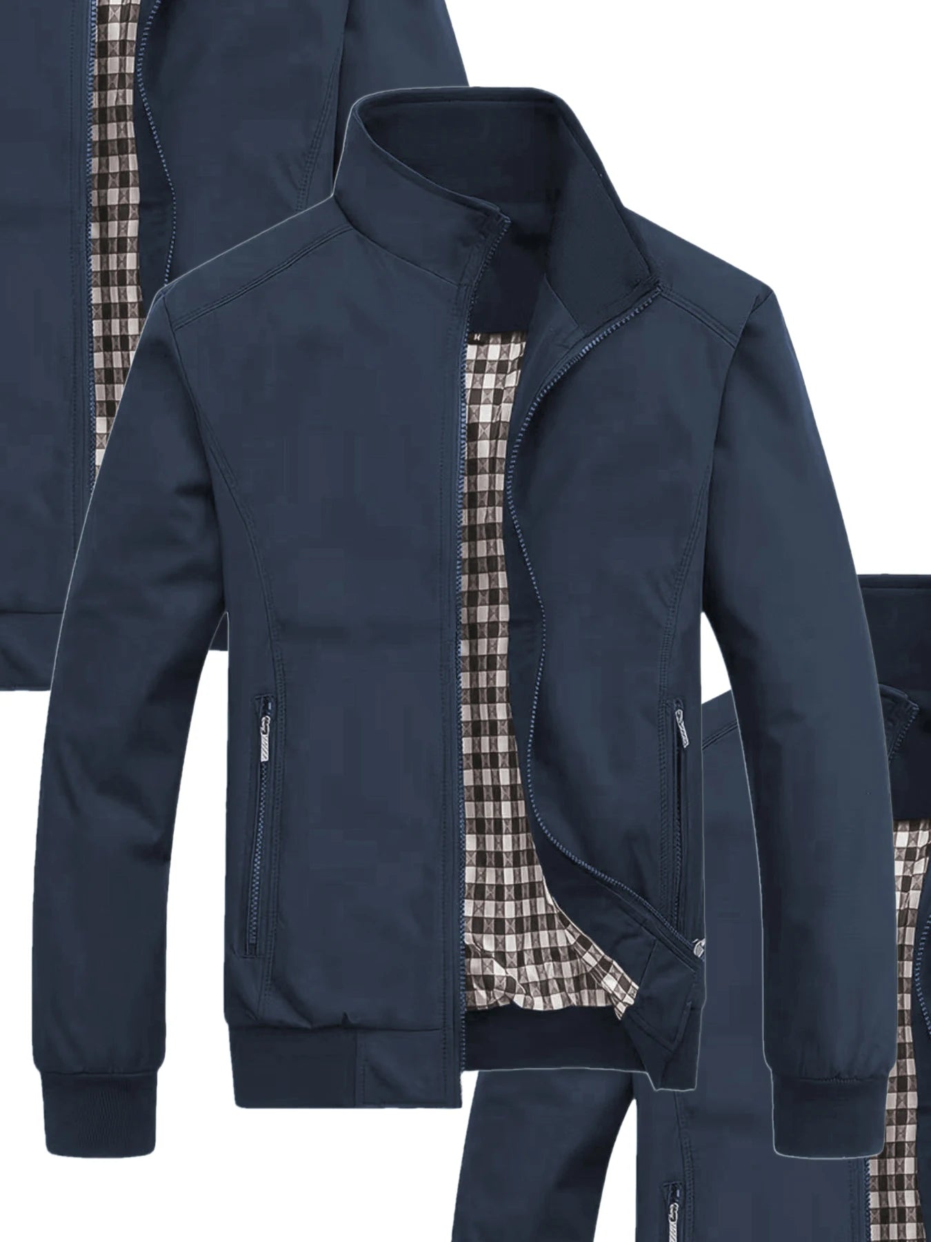 Plus-Size Jackets, Trendy Men's College-Style Jackets, Fashionable Plus-Size Men's Casual Outerwear for Spring and Autumn