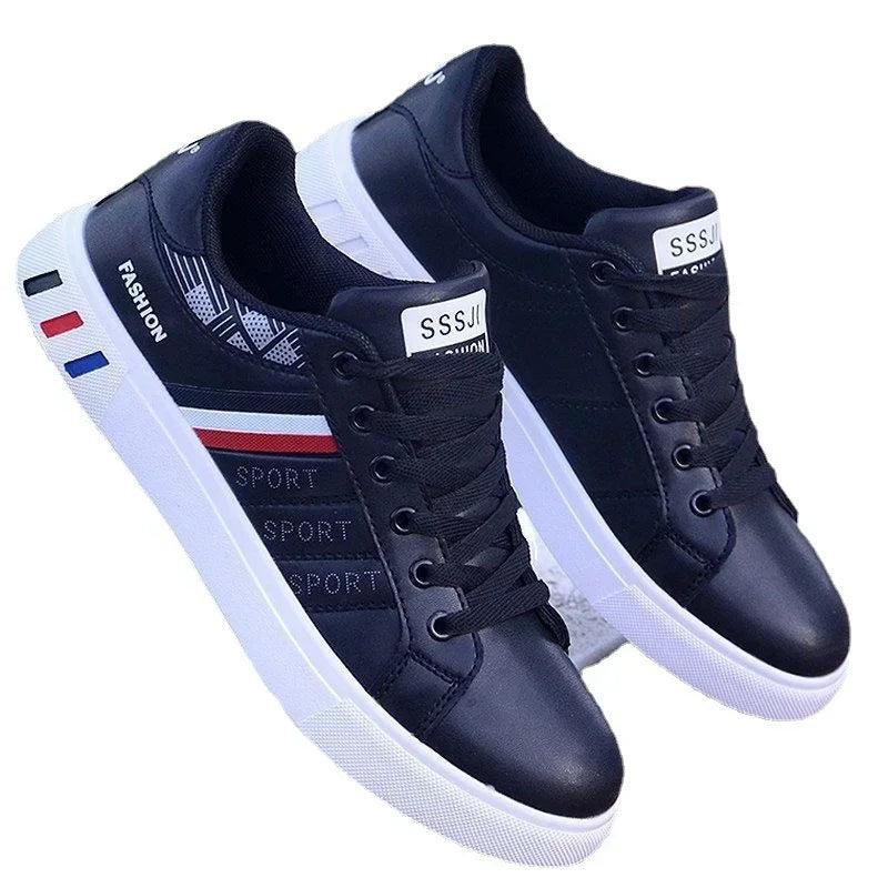 Men Sneakers Casual Shoes Men Flats Zapatillas Hombre Lightweight Pu Leather Breathable Shoe Mens White Sports Tenis Shoes - CRAVO ROSE