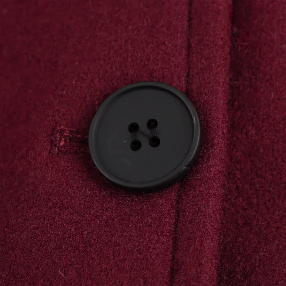 women's lapel single breasted fur collar coat jacket belt decoration autumn and winter new women's clothing