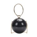 Luxury Women Round Ball Evening Bag 2024 Fashion Smooth Bright Surface Clutch Bag Ladies Crossbody Bag Party Chain Handbag Purse