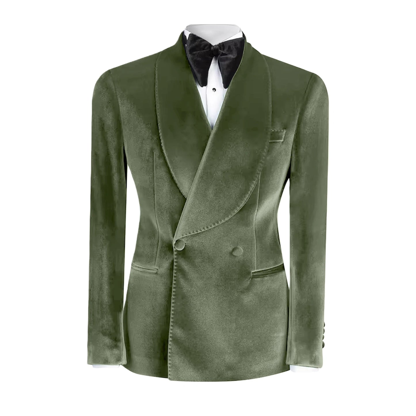 Formal Velvet Men's Suits Blazer Double Breasted Jacket 1 Piece Elegant Slim Fit Male Clothing Wedding Men Business Casual Coats