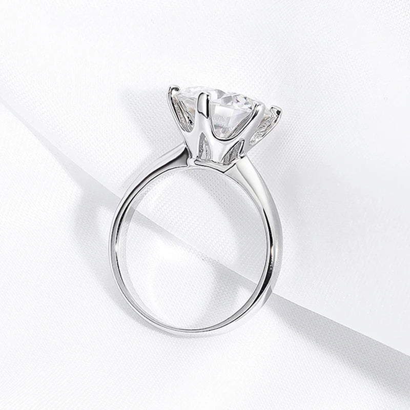 Smyoue GRA Certified 1-5CT Moissanite Ring VVS1 Lab Diamond Solitaire Ring for Women Engagement Promise Wedding Band Jewelry