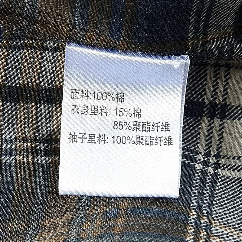 LIBIELIY   TRAF 2025 Spring And Autumn Men's Wash Jacket Comfortable Multi-Pocket Cotton Stand Collar Cargo Jacket Men's