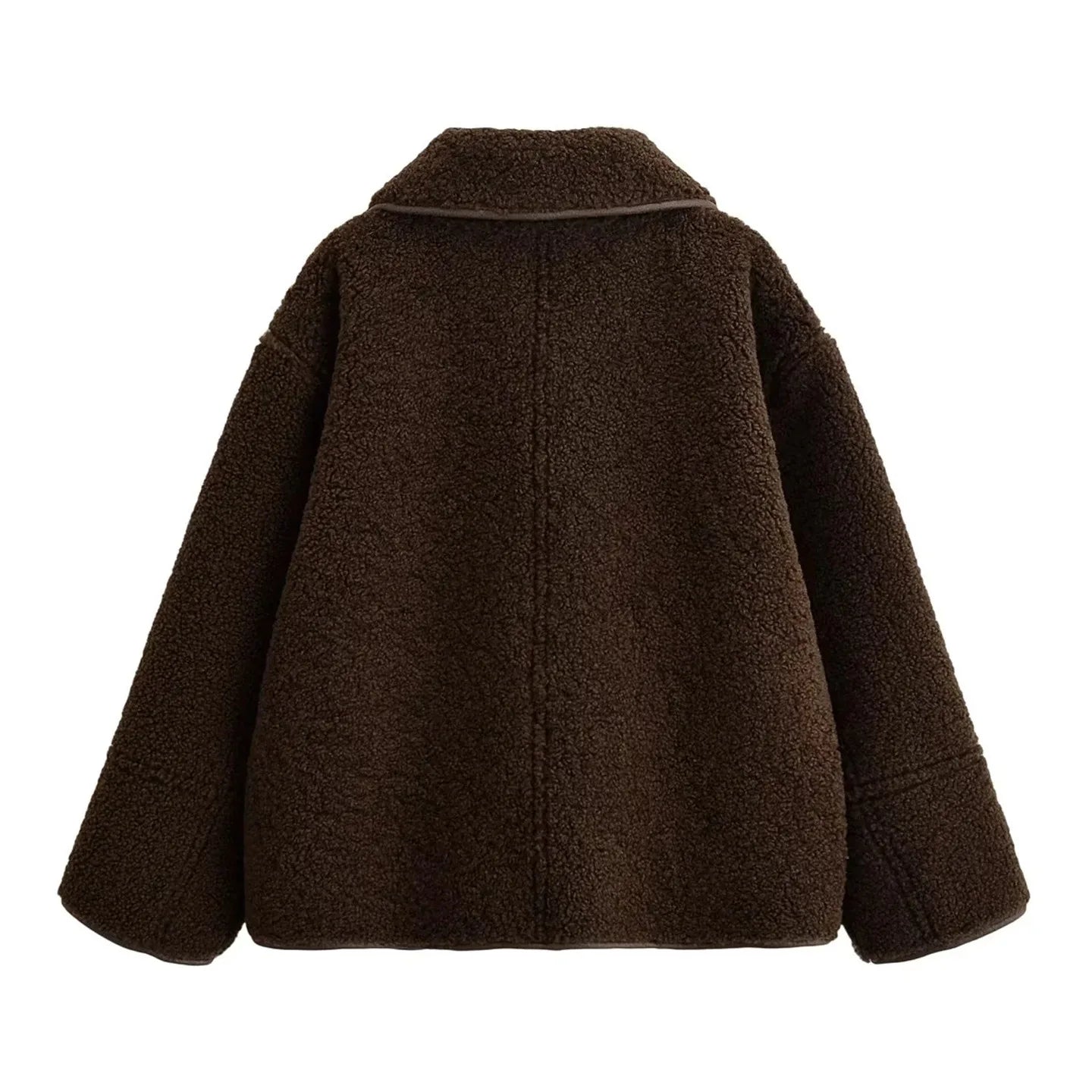 Double-Sided Wear Lamb Fur Jacket Women's Autumn Winter Loose Warm Outerwear Fake Leather Coat Standard Style Long Sleeve