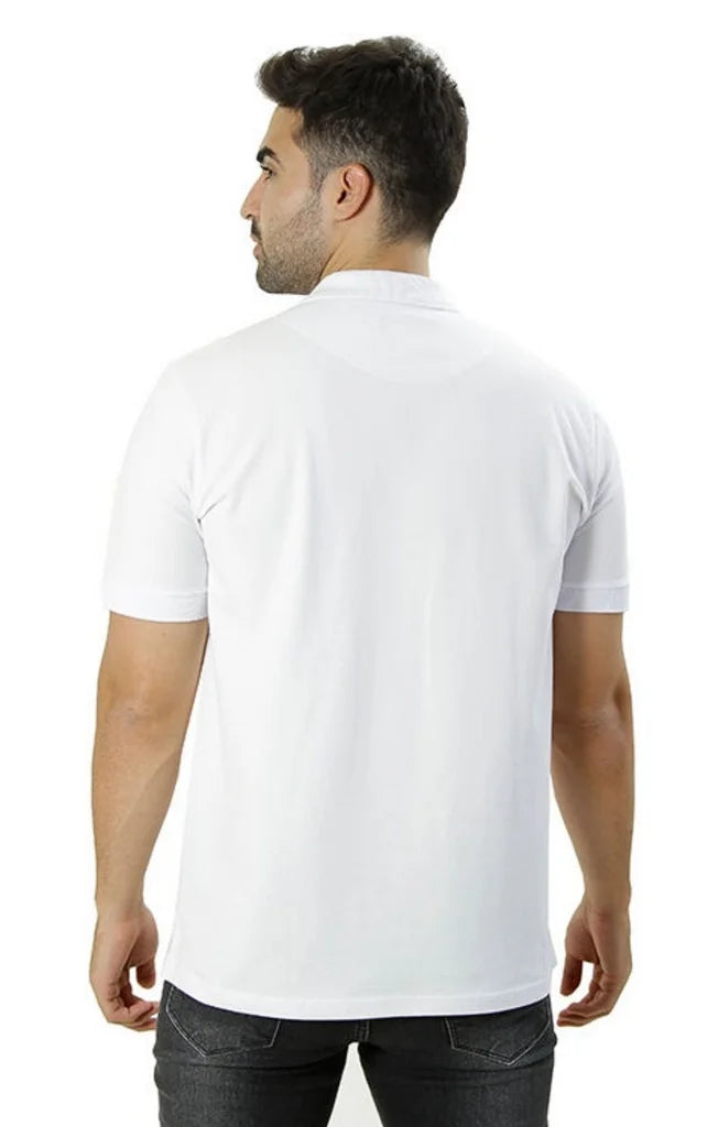Piquet Elastano Pima White Men's Polo Ixoria Shirt