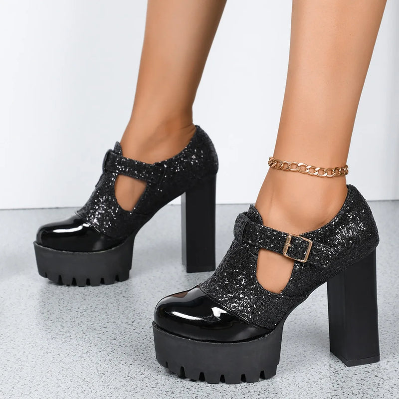 Women Pumps Platform Thick Heel High Heels Shoes for Women Summer Roman New Party Fashion Explosion Heels Women Zapatos De Mujer