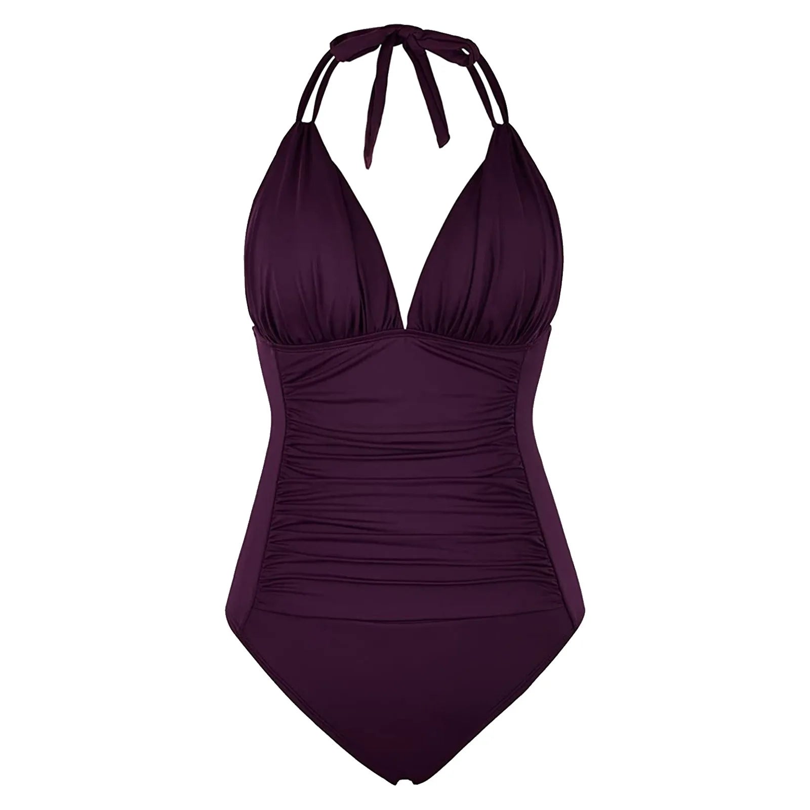 Women's One-piece With Chest Pad Without Steel Bra Swimsuit Solid Color   Swimsuit купальник женский nuevo en conjuntos a juego