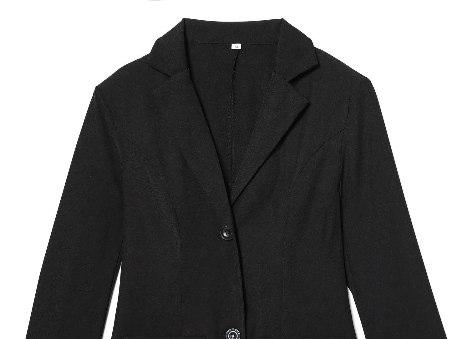 Women Elegant Lace Hem Black Suit Coat Fashion V-neck Single Breasted Slim Fit Blazer 2026 New Spring Office Lady Blazer Outwear