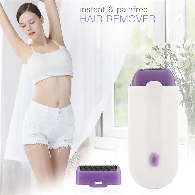 Depilador elétrico Barbeador elétrico Mini recarregável Remove pelos sem dor Depilador facial para rosto e corpo