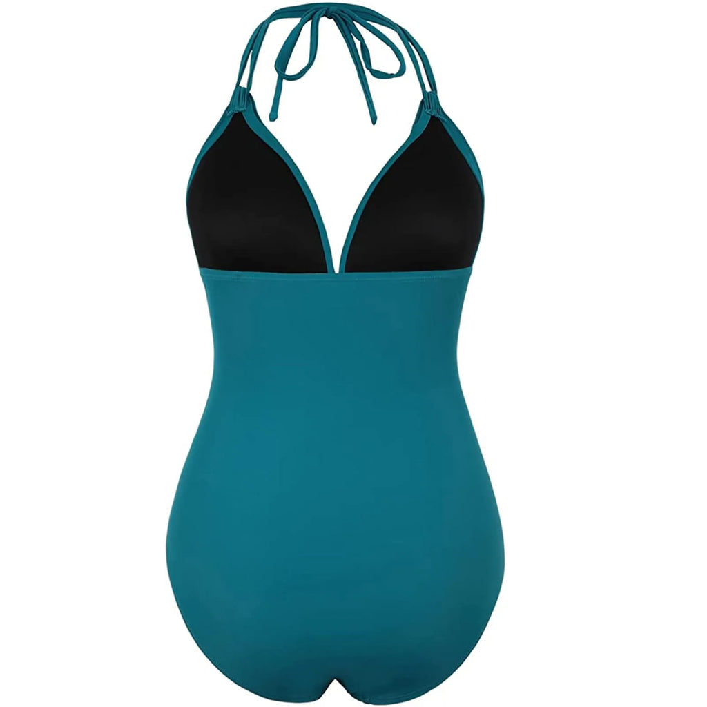 Women's One-piece With Chest Pad Without Steel Bra Swimsuit Solid Color   Swimsuit купальник женский nuevo en conjuntos a juego