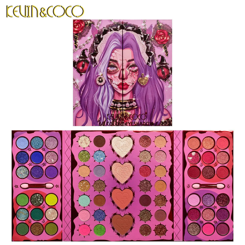 Beauty Makeup Girl Sombra Blush Contorno Paleta Tudo em Um 68 Cores Paleta de Sombras