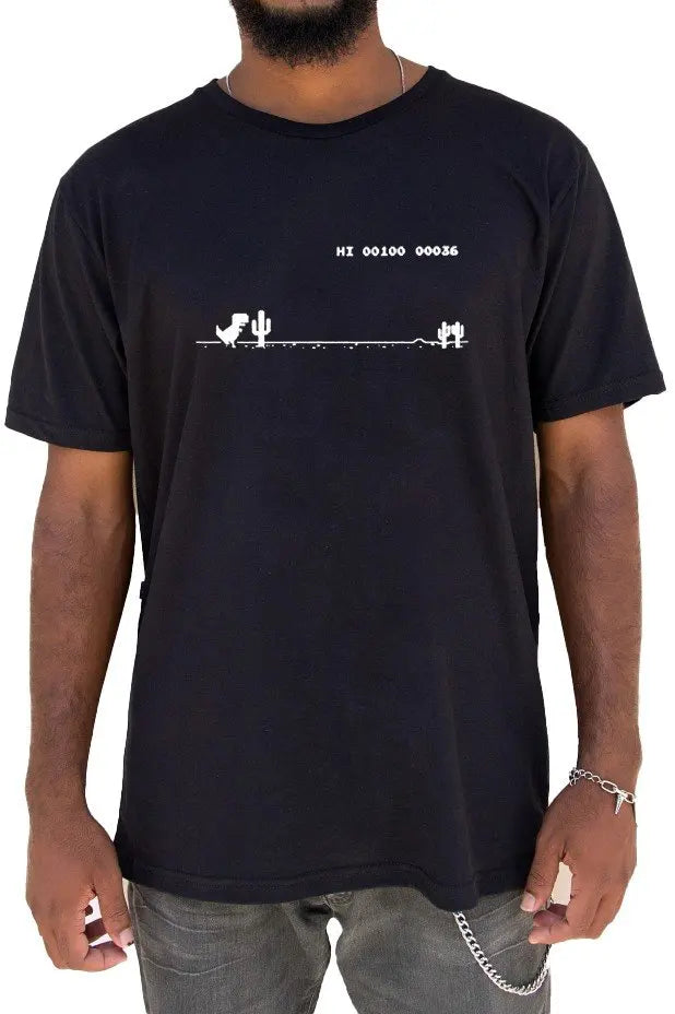 Game Dinosaur Google Goal C/Elastano-Unisex T-Shirt